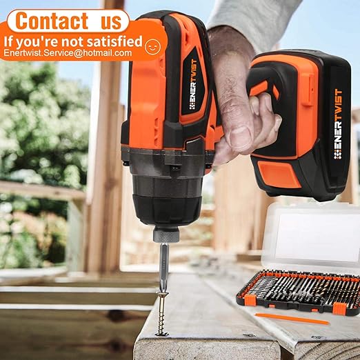 ENERTWIST Drill Bit Set, 112-Pieces 1/4" Hex Shank Impact Driver Bits and Screwdriver Bits Set Assorted in Tough Case for Wood Metal Cement Drilling and Screw Driving, ET-DBA-112