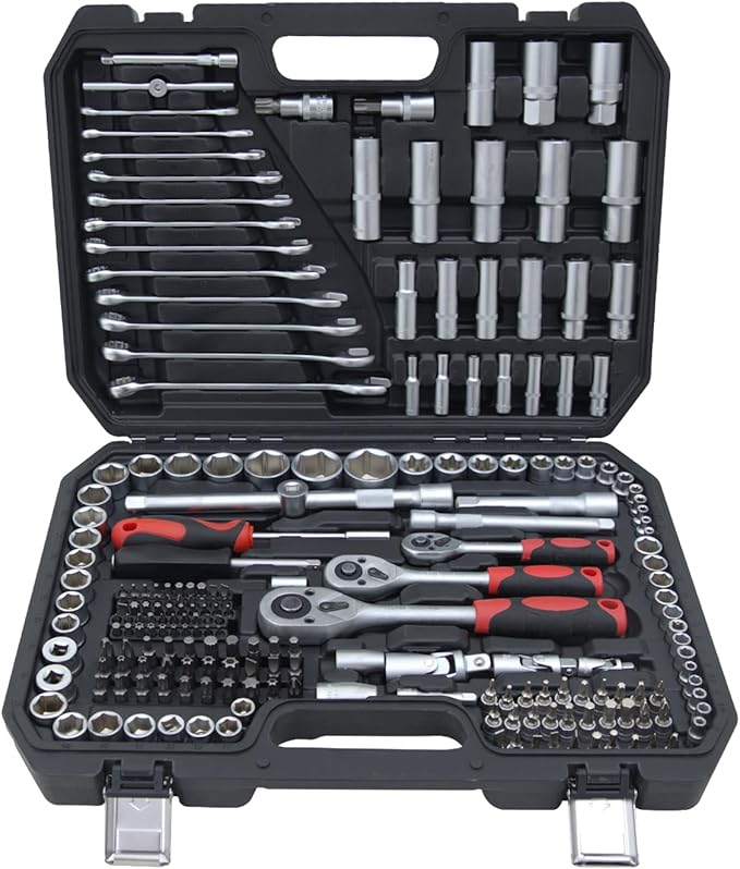 Ultimate Sockets Set Comprehensive Hand Tool Set Perfect for Home Essentials College Dorm Car Emergency Kit Ideal Apartment Essentials & Men’s Tools Gift