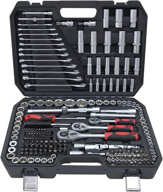 Ultimate Sockets Set Comprehensive Hand Tool Set Perfect for Home Essentials College Dorm Car Emergency Kit Ideal Apartment Essentials & Men’s Tools Gift