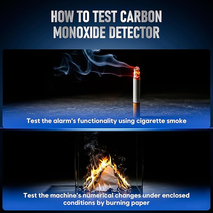 8-in-1 Carbon Monoxide Detectors Plug in & Portable Carbon Monoxide - Travel Carbon Monoxide Detector with Natural Gas/Temp/Humidity with HD Display for Home, RV, Hotel (2)