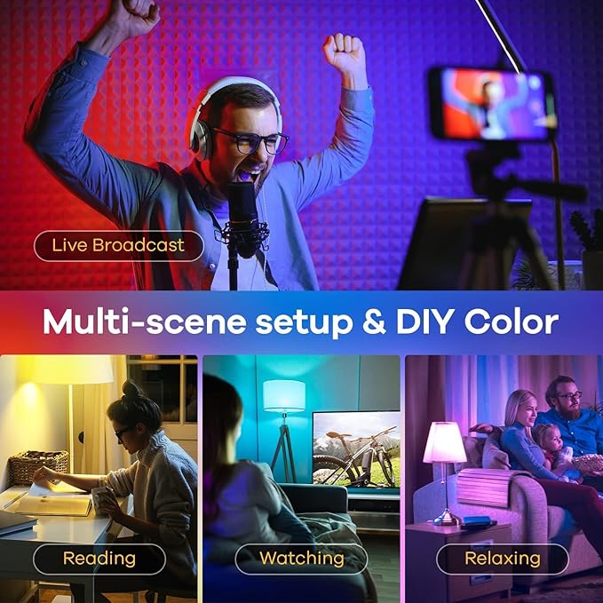 Linkind Matter Smart Light Bulb,1100LM 75W Smart Bulbs Work with Alexa/Apple Home/Google Home/SmartThings, RGBTW LED Color Changing Bulbs Music Sync, 2.4GHz Wi-Fi Light Bulbs LED 11W, A19 E26, 4Pack