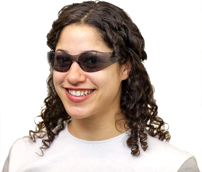 BISON LIFE Full Color Safety Glasses | One Size, Adult, Youth, Full Color Polycarbonate Lens and Temple, BLACK, Pack of 12 (Case of 12 Packs, 144 Pairs Total)