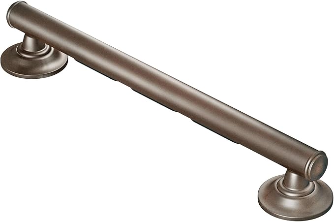 Moen LR8724D1GOWB Bathroom Safety 24-Inch Designer Bathroom Grab Bar with Curled Grip, Old World Bronze