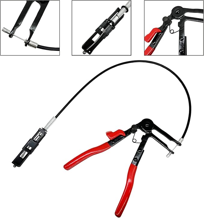 3Pcs Hose Clamp Pliers Kit, Long Reach Wire Spring Clamp Remover for Automotive Coolant Radiator Heater and Water Hose with Band Flat or Large Clamps