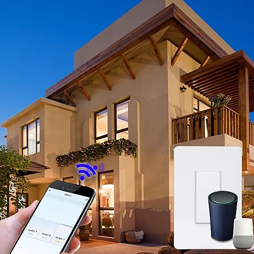 3-Pack Zigbee Smart Light Switch Kit with Gateway Included, No Neutral Wire Required, Compatible with Alexa/Google Home & Tuya APP, Single-Pole, White, Timers & Scheduling