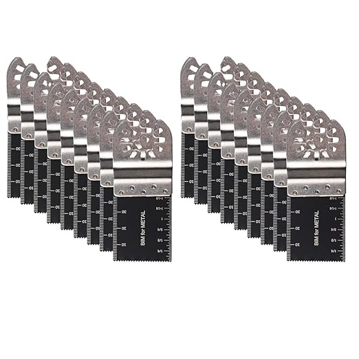 20PCS Bi-Metal Oscillating Multitool Quick Release Oscillating Saw Blades Fits Fein Multimaster, Porter Cable, Black&Decker, Bosch Craftsman, Ridgid, Makita, Milwaukee, Dewalt etc