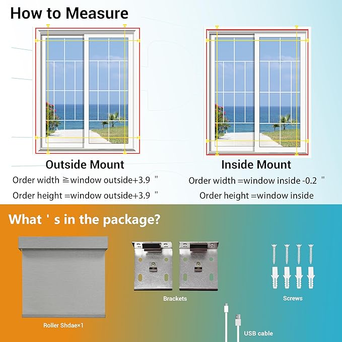 Motorized Blinds with Remote, Blackout Smart Roller Blinds Compatible with Apple Homekit Google Home and Alexa, Automatic Window Blinds Customize, Grey