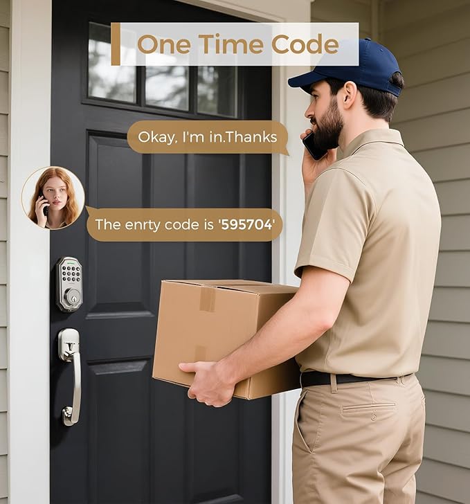 Keypad Door Lock with Handle (Silver+Handle)