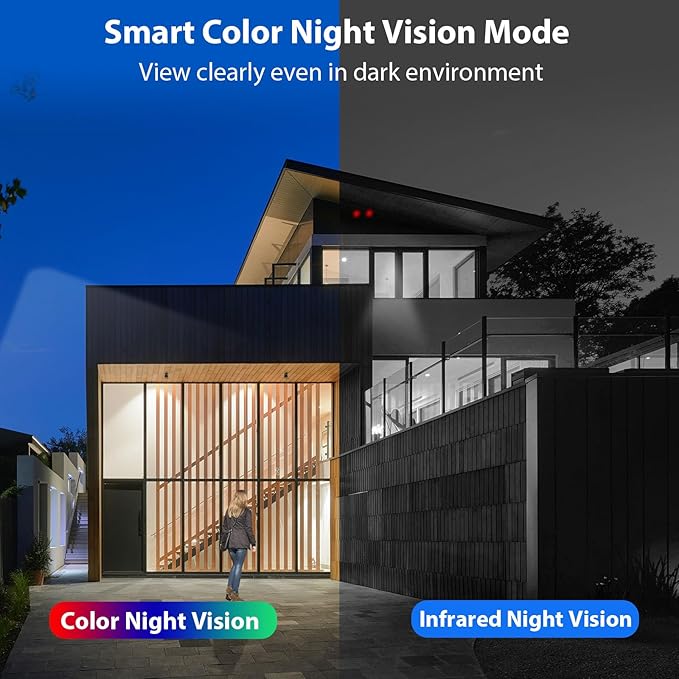 Hiseeu Solar Powered Wireless Security Camera System Outdoor, 10CH 4K NVR, AI Human Detection, 2-Way Audio, 4MP Security Solar Battery Cameras with Color Night Vision, IP66 Waterproof, 1TB HDD