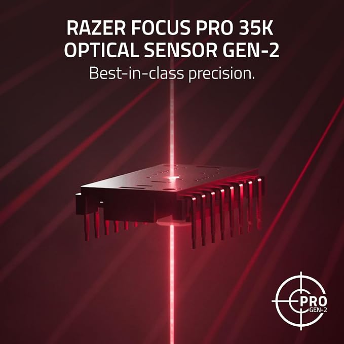 Razer Viper V3 Pro Wireless Esports Gaming Mouse: Symmetrical - 54g Lightweight - 8K Polling - 35K Optical Sensor - Gen3 Optical Switches - 8 Programmable Controls - 95 Hr Battery - Sentinels Edition