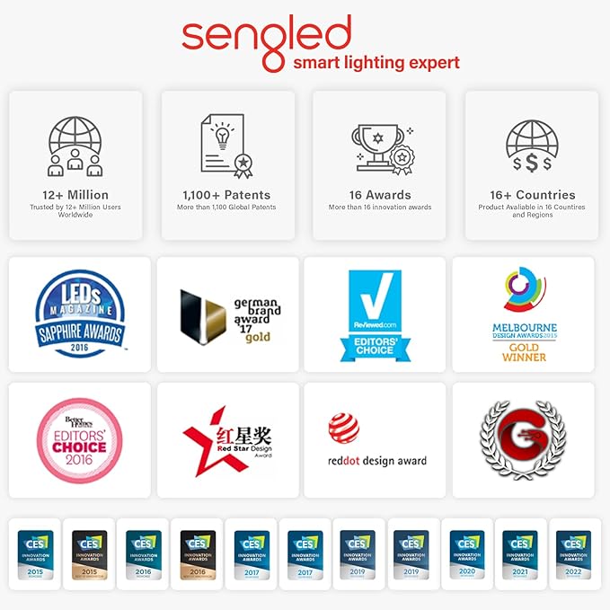 Sengled Smart Light Bulbs, Color Changing Alexa/Bluetooth Mesh, Dimmable LED Bulb A19 E26 Multicolor, High CRI, High Brightness, 8.7W 800LM, 1Pack