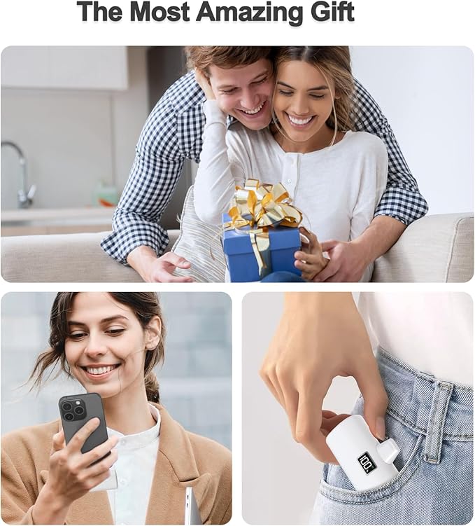 Portable Charger, 6000mAh for iPhone 15 16 17 Power Bank, USB-C Portable Phone Charger with Fast Charging (20W), Mini Battery Pack for iPhone 15 Pro/15 Plus/15 Promax/Samsung/Huawei Andriod