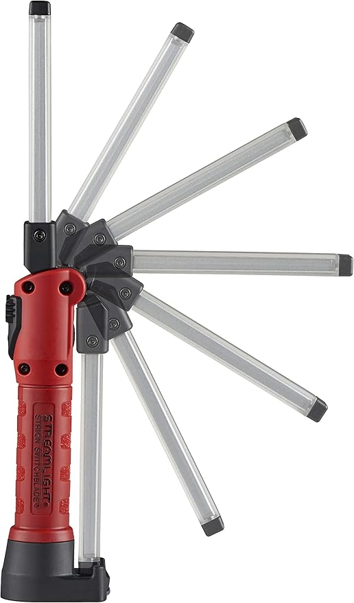 Streamlight 74854 Strion Switchblade 500-Lumen Rechargeable Multi-Function Compact Work Light With 120V/100V AC PiggyBack Charger, Red