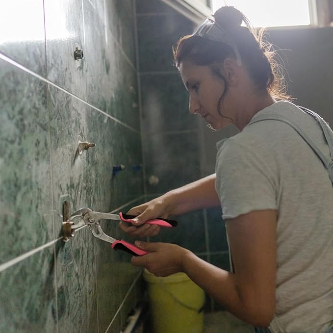 Yougfin Pink Tool Set, 215 Pcs Lady's General Home Repairing Tools Kit For Girls & Women With Portable Bags, Includes All Essential for Home, Garage, Office and College Dormitory Use, Pink & Black