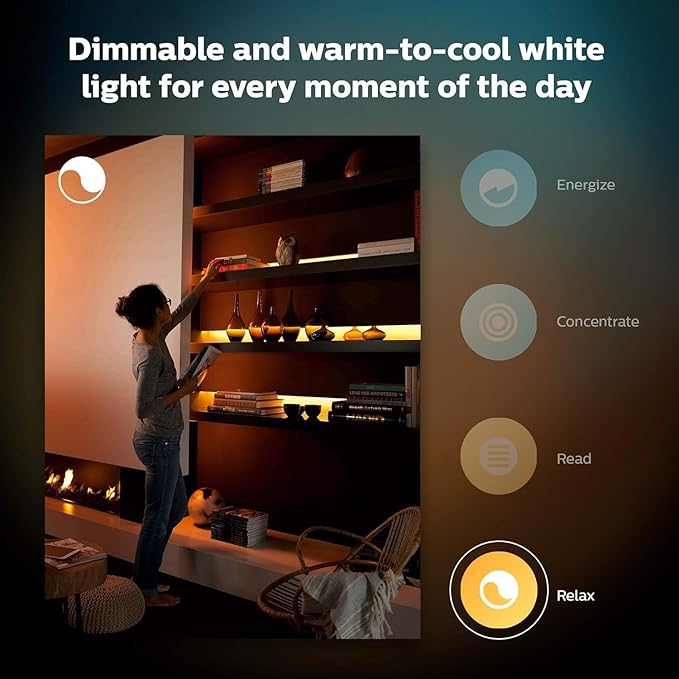 Philips Hue Indoor 6-Foot Smart LED Light Strip Plus Base Kits with Plugs - Color-Changing Single-Color Effect - 2 Pack - Control with Hue App - Works with Alexa, Google Assistant and Apple HomeKit