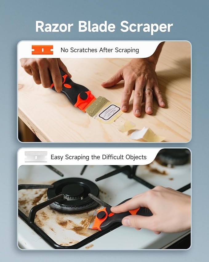 Caulking Tool Kit, Stainless Steel Caulk Remover Tool, 4 in 1 Grout Removal Tool for Bathroom, Kitchen, Floor, Window, Sink Joint, Frames Seal