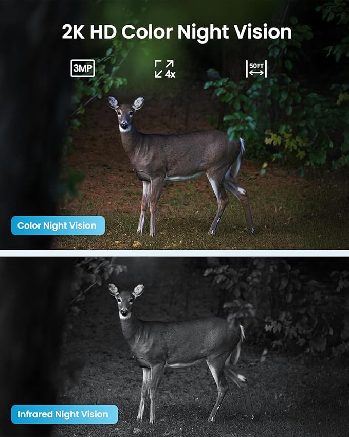 ieGeek 4G LTE Cellular Security Camera Wireless Outdoor, No WiFi Solar Powered Camera, Off Grid Security Camera with SIM Card, 2K Color Night Vision, PIR Motion Sensor, Magnetic Install, 2-Way Audio