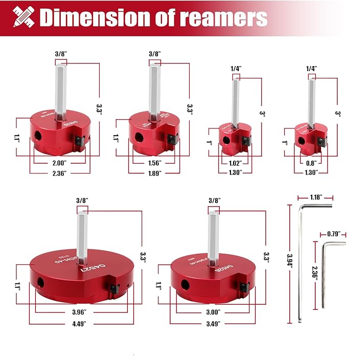 PVC Pipe Reamer, 6 Piece Plastic PVC Pipe Fitting Saver Kit Fit into Standard 1/2" Drills PVC Socket Saver Tool Contains 3/4inch, 1inch, 1-1/2inch, 2inch, 3inch, 4inch Head