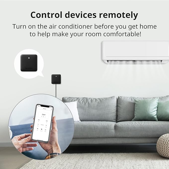 SwitchBot Hub Mini Smart Remote - IR Universal Remote, WiFi IR Blaster for TV, Air Conditioner, Compatible with Alexa, Google Home, Link SwitchBot to Wi-Fi (Support 2.4GHz)