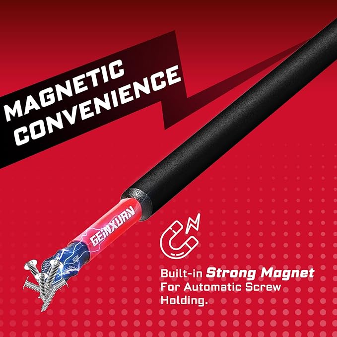 Impact Tough #2 Phillips 6 in. Anti-slip Head Insert Driver Bits,5Pack 1/4 Inch Hex Shank Long Cross Magnetic PH2 Screwdriver Bits Set