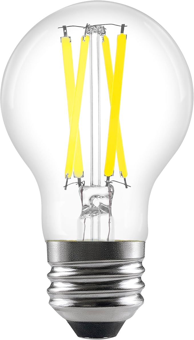 Sylvania LED TruWave Natural Series A19 Light Bulb, 100W Equivalent, Efficient 15W, 1600 Lumens, Medium Base, Dimmable, Clear, 2700K, Soft White - 2 Pack (42305)