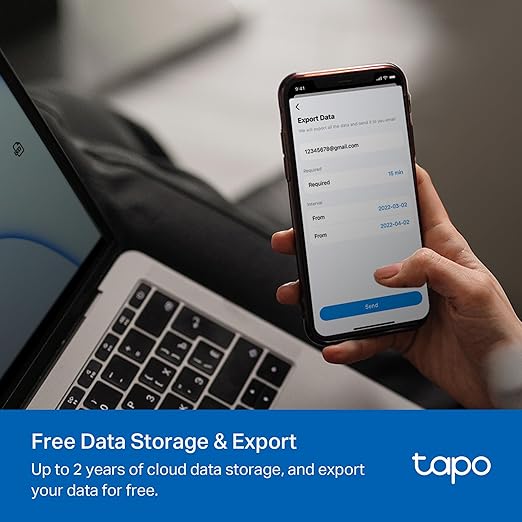 TP-Link Tapo Smart Temperature and Humidity Sensor T310, White, Requires Tapo Hub, High-Accuracy Swiss-Made Sensor, Real-Time Notifications, Free Data Storage, Long-Lasting Performance