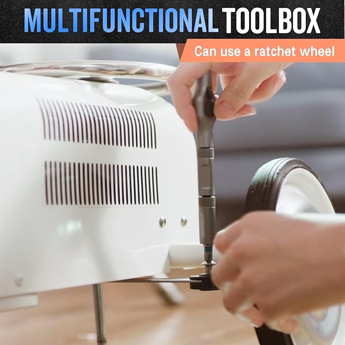 DIY Screwdriver 24 In 1, 2025 New Multi Bit Magnetic Screwdriver Set, 24 in 1 Magnetic Repair Tool with Detachable Handle, Multifunctional Household Wrench Screwdriver Tool Combination Set (1)