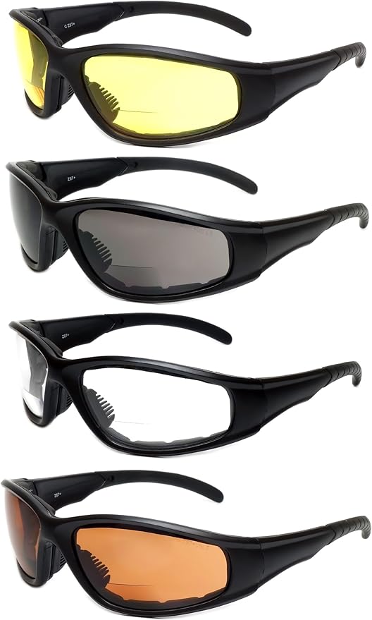 Calabria 23BF Sportster BiFocal Reading Safety Glasses Men Women UV Protection Wind Debris Anti Fog Slip Nylon Shatterproof