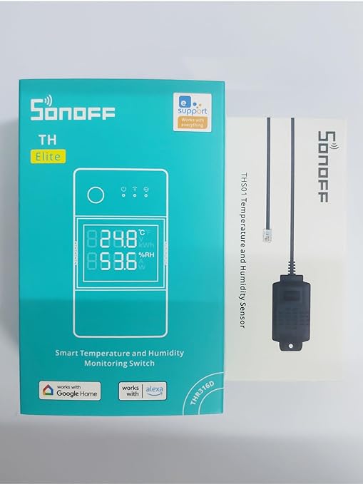SONOFF THR316D WiFi Smart Switch with Temperature Monitoring,Compatible with Alexa & Google Assistant(with THS01)