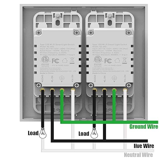 Nexete Smart Wi-Fi Wall Light Switch Compatible with Alexa Google Assistant & IFTTT,Remote Control, Timing Function No Hub Required (Smart Light Switch 2-Pack)