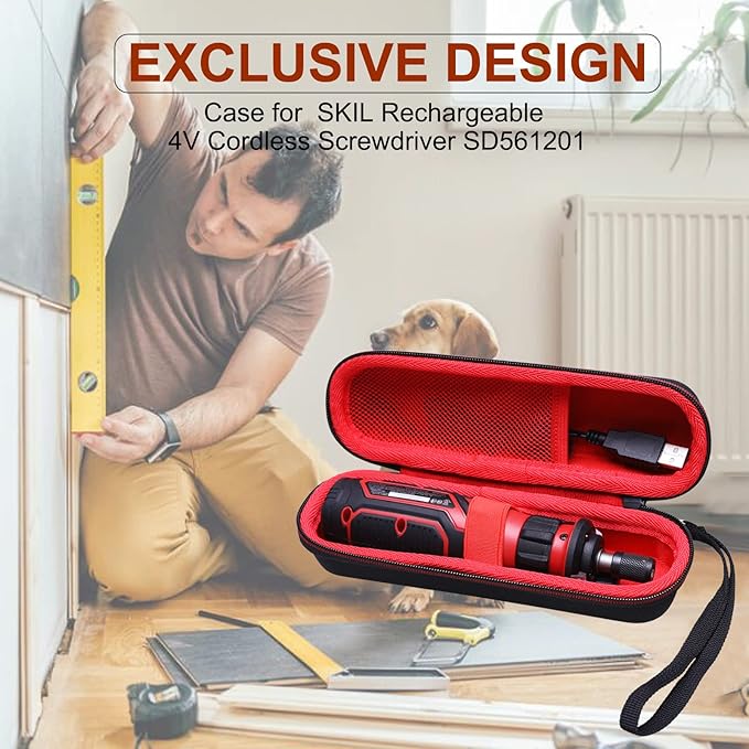 LTGEM Hard Case for SKIL SD561201 Rechargeable 4V Cordless Screwdriver- Travel Protective Carrying Bag (Case Only)