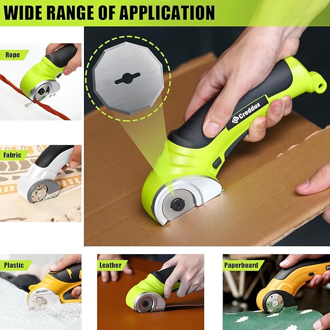 Replacement Rotary Blades for Wa2300 Cordless Electric Scissors, Compatible With Creddux Electric Box Cutter and Known Cardboard Cutter Brands (1-1/2")
