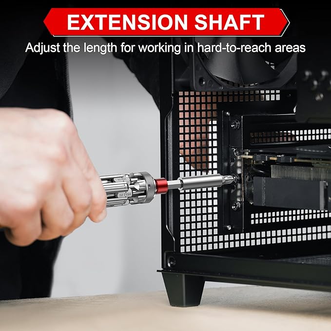 JOREST 19 in 1 Multi Screwdriver EDC Multibit Screwdriver Set Tool All in One, Birthday Gifts Ideas for Men Him Dad, Magnetic Screw Driver with Torx Phillips Hex, Pocket Repair Kit for Bike, Furniture