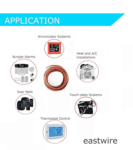 18/4 100ft Thermostat Wire, Solid Copper Wire, 18 Gauge Conductor, ETL Listed CL2 Power Limited Circuit Cable for Indoor/Outdoor Low Voltage Applications Use,Brown (18/4, 100ft)