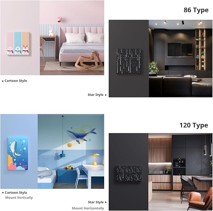 SONOFF Smart Light Switch, 2.4GHz WiFi Light Switch Works with Alexa and Google Home, T5 2 Gang 1 Way Smart Life Light Switch, Neutral Wire Required Brilliant Smart LED Touch Wall Switch