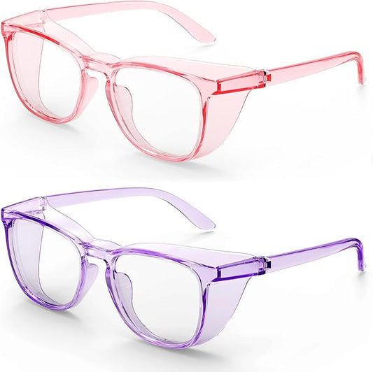 Stylish Safety Glasses, Clear Anti-Fog Anti-Scratch Protective Glasses For Men And Women