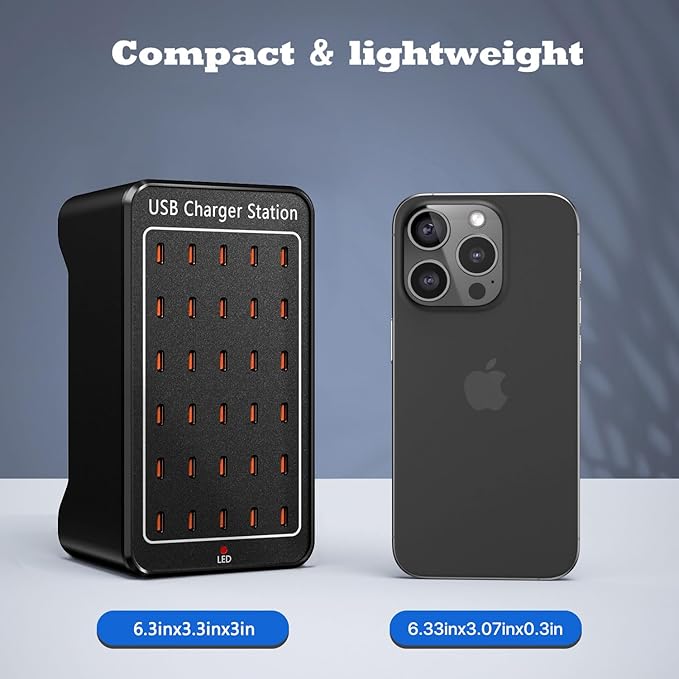 USB C Charger Station 150W, 30 Port USB Charger Block USB Charging Hub, Multiport USB C Charger Desktop Charger Compatible with iPhone 16/15/14/13/12/11, iPad, Tablets, Samsung GalaxyS23 S22,Phone