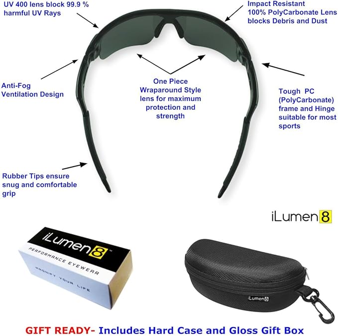 iLumen8 BEST Shooting Glasses UV Blacklight Yellow Vision Safety Eye protection