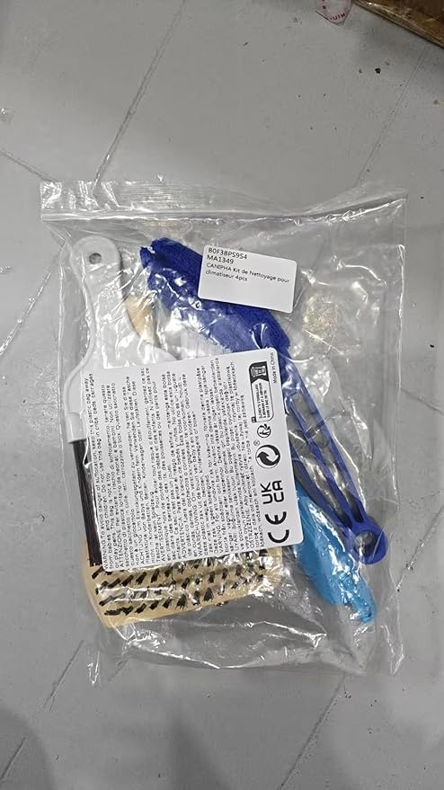 4Pcs Air Conditioner Ac Cleaning Kit, Useful Double-Sided Coil Cleaning Brush, Plastic Coil Brush Blinds Brush 2 in 1 Groove Cleaning Brush, Good Cleaning Effect for Air Conditioners, Refrigerators