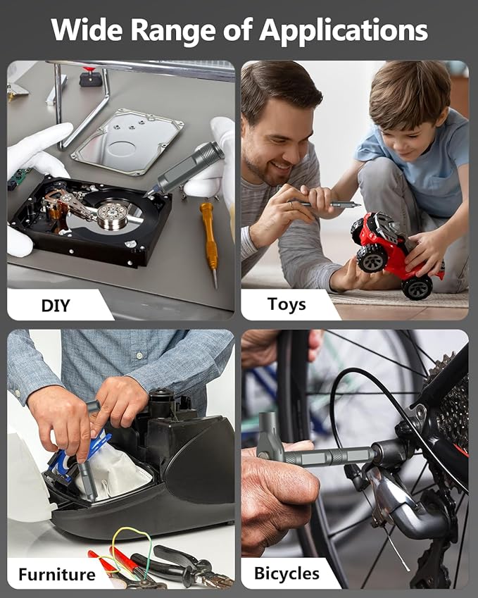 AMIR Magnetic Screwdriver Set, Ratchet Screwdriver Set with 40 Precision Bits and Ratchet Handle, 42-in-1 DIY Repair Tool Kit for Home Improvement, Electronics, Computers, Bicycles Repair