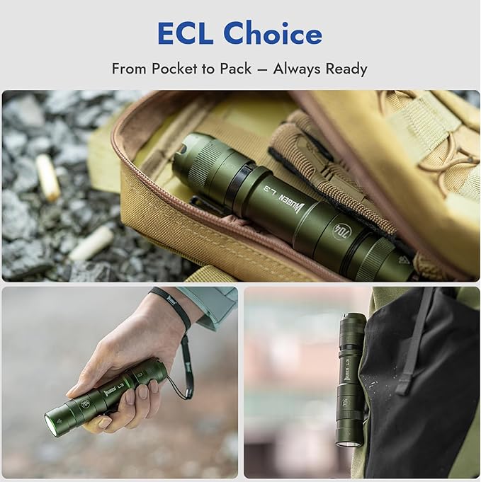 WUBEN L3 Tactical Rechargeable Flashlights, 3000 High Lumen LED Tail Switch Flash Light 4800mAh Dual-Way USB C Charging 7 Light Mode, IP68 Pocket Flashlight for Home, Emergency, Outdoor, Camping