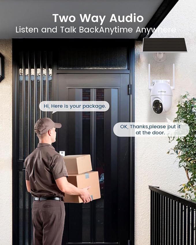 Security Cameras Outdoor Wireless,4 Cam-Kit,No Subscription,360° Pan & Tilt Home Security Cameras System,2K Color Night Vision