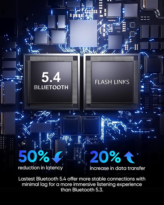 Open Ear Headphones, 0.28oz Lightweight Next-Gen Bluetooth 5.4 Air Conduction Wireless Earbuds w/Extra Bass, 48H Playtime, 3 EQ Modes, ENC Mic, IPX5, Snug Fit for Workout Running Beige