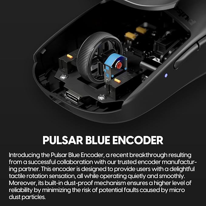 Pulsar Gaming Gears X2H mini Wireless Gaming Mouse, Ultra Lightweight 1.83 oz (52 g), Symmetrical, Optical Switch, 2.4 Ghz 1 ms, 26000 DPI, PAW3395 Sensor (Mini, Wireless, Black)