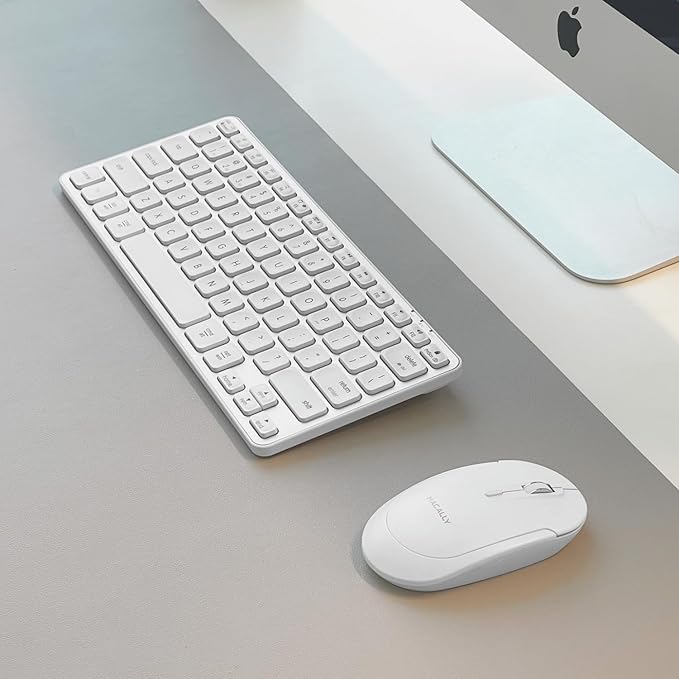 Macally Compact Bluetooth Keyboard for Mac - Premium Multi Device Connectivity - Compatible Apple Wireless Keyboard for MacBook Pro/Air, iMac, Mac mini, iPad, Laptop, and PC