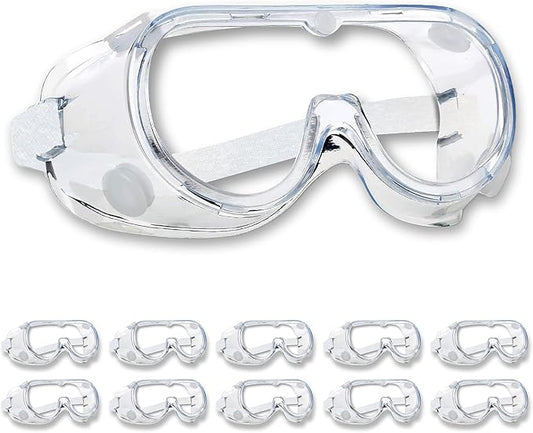 ATERET Anti-Fog Protective Safety Goggles I Lightweight Adjustable Clear Lens Eyewear I Chemical Splash Protection Eyeglass