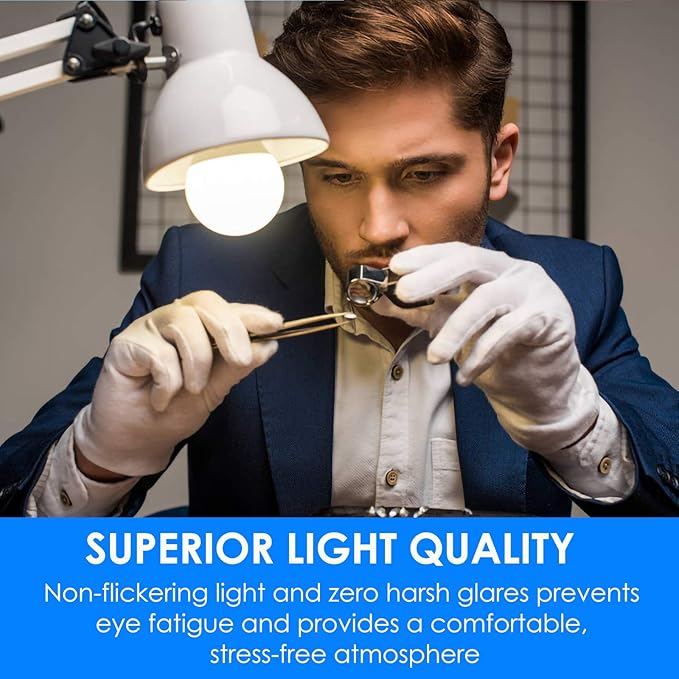 Energetic Super Bright 75 Watt Light Bulbs, 1200LM, Cool White 4000K, Non-Dimmable A19 LED Bulb, E26 Standard Base, UL Listed, 4 Pack