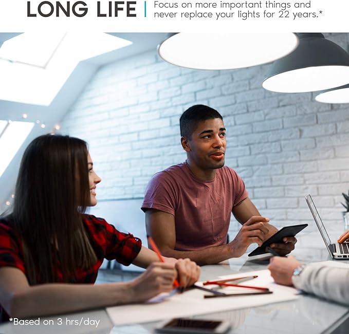 LUXRITE A19 LED Light Bulb 60W Equivalent, 5000K Bright White Dimmable, 800 Lumens, Standard LED Bulb 9W, E26 Base, Energy Star, Enclosed Fixture Rated, Perfect for Lamps and Home Lighting (12 Pack)