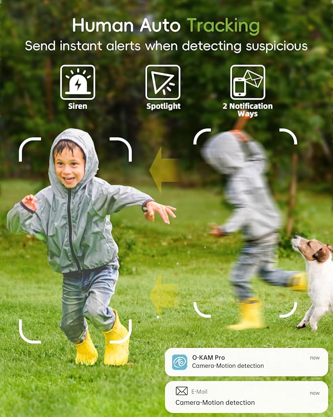 2.4G/5G Security Cameras Wireless Outdoor, 2K Solar Camera for Home Security, Battery Powered, 360° PTZ/Color Night Vision/2Way Talk/Compatible with Alexa/IP66 Waterproof