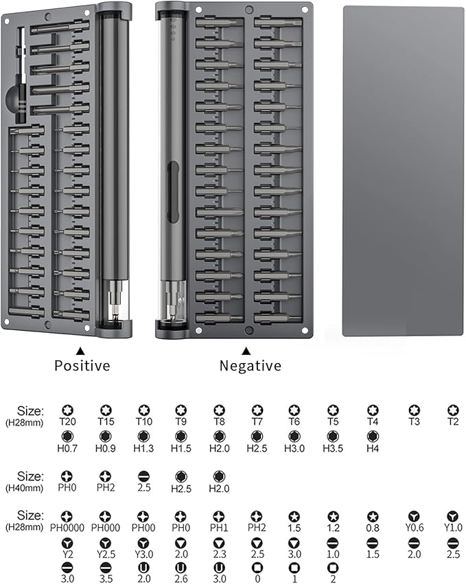 Mini Electric Screwdriver - 3.7V Small Cordless Precision Screwdriver Set - 55 Precision Bits & LED Light & Magnetic Mat - Repair Tool for Electronics Phone Watch Camera Laptop